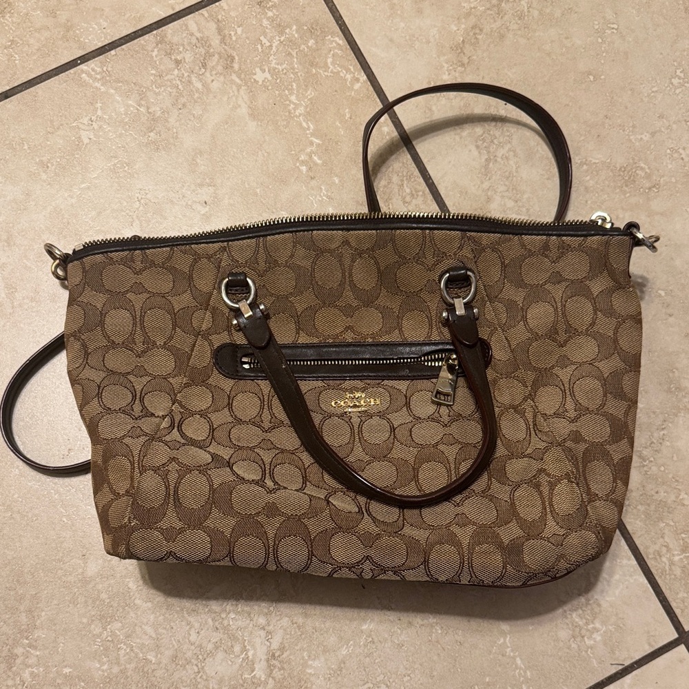 Coach Brown Signature Crossbody Bag